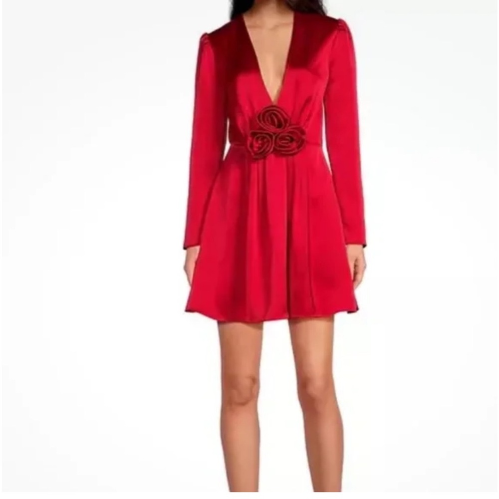 NWT Gianna Bini Red Holiday Cocktail Mini Dress- Size 2